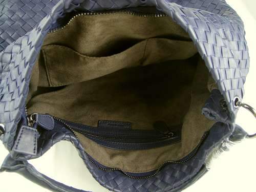 Bottega Veneta Lambskin Leather Bag 9632 dark blue